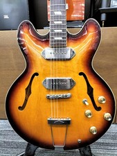 (Epiphone) Casino Sunburst Made in JPN 1989 Orange Label Hollow Chitarra elet...