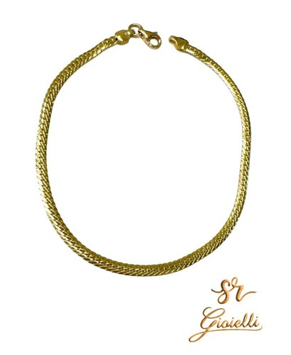 Bracciale groumette piatto oro - groumette,