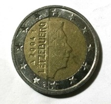 Moneta Rara 2 Euro Letzebuerg Granduca Henri 2004 Lussemburgo Numismatica 