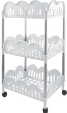 CARRELLO DOLLY DA CUCINA DI COLORE BIANCO RETTANGOLARE