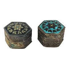 Lotto di 2 scatoline esagonali