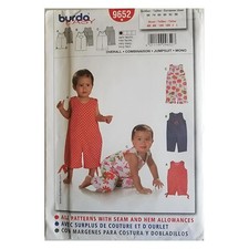 Burda B9652 - Cartamodello per Tutina da Bebè 19 x 13 cm