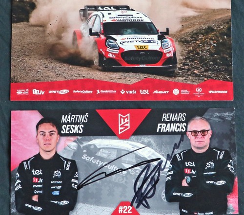 Cartolina rally firmata