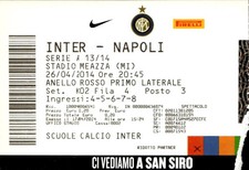 Biglietto stadio Inter Napoli