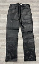 Pantalone donna in pelle nero