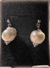Orecchini perle scaramazze acciaio earrings pearl
