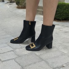 STIVALETTI DA DONNA NERI GOLD&GOLD TRONCHETTI CON TACCO GV106 INVERNO 2025 2026