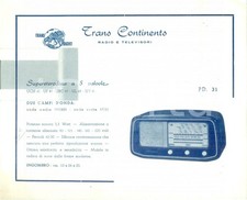 1950 ca TRANS CONTINENTS Radio