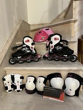 ROLLER BAMBINI N.34-36 REGOLABILI CON SET PROTEZIONI E CASCO