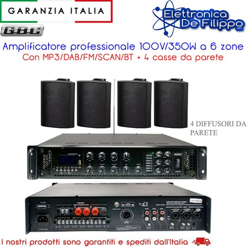 Amplificatore 100v 350w - amplificatore, 100v/350w