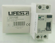 Crabtree Lifestar 100A 100mA DP RCCB 221/100 (Y30)