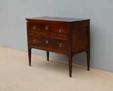 Comò cassettone Luigi XVI due cassetti in noce, primi '800 - L 111,5 cm!