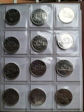 12 pezzi Dollaro Canadese Canoa argento 1966