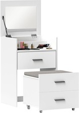 Homcom postazione trucco - trucco, con