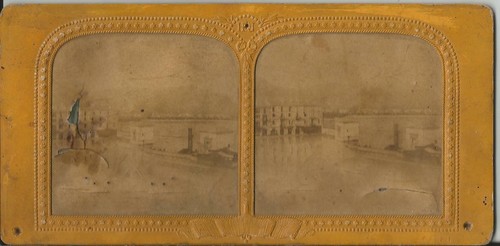 Antik stereoview photo lago - photo,