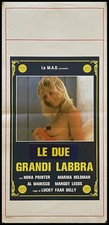 1984 * Locandina Cinema "Le Due Grandi Labbra - Carolin, Luca Damiano " Erotico
