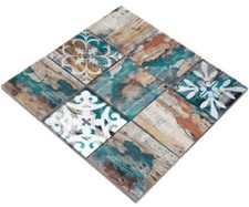 Mosaico Beige Benzina IN Vetro