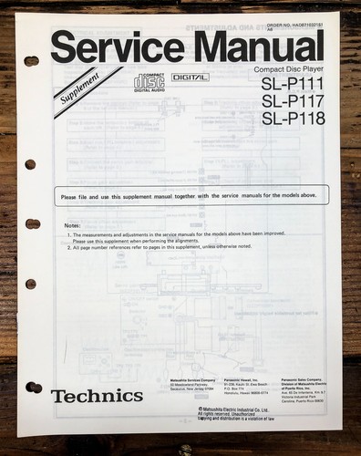Technics p111 p117 p118 - -p117, -p118