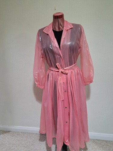 Impermeabile abito pvc rosa - impermeabile/abito, in