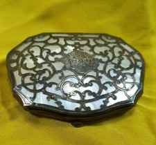 Antico portamonete francese in madreperla e argento fine 800 primi del 900