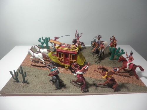 Diorama indiani assalto - diorama,