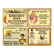 Adesivi Halloween, 4 etichette