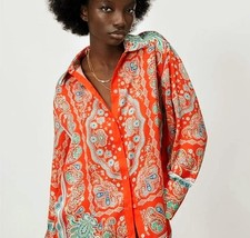 ZARA sciarpa rossa/camicetta