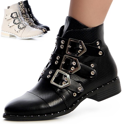 Stivaletti biker con borchie - biker,