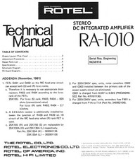 Service Manual Guide For Rotel