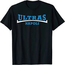 T-SHIRT NERA COTONE MAGLIA ULTRAS NAPOLI UOMO TIFOSI STADIO TIFOSO CALCIO