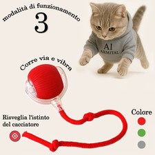 Giocattolo Interattivo per Cani e Gatti Smart Ball Palla Elettrica Ricaricabile