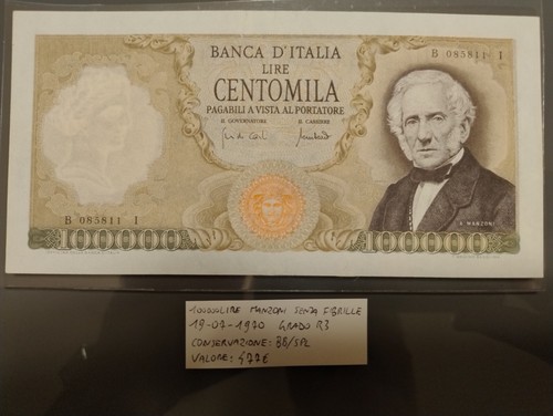 Repubblica 100000 lire manzoni - repubblica,