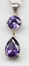 Ciondolo violetta zirconia - ciondolo,
