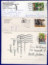 italia - 3 CARTOLINE   AFFRANCATE  con FRANCOBOLLI di CALCIO , SQUADRA JUVENTUS