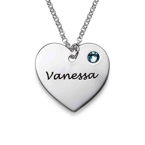 Collana cuore con zirconia - con,