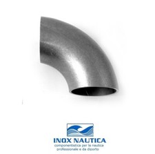 CURVE A SALDARE A 90° GRADI IN ACCIAIO INOX AISI 304 VARIE MISURE