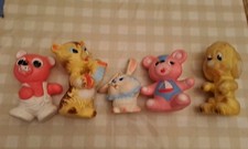 LEDRA 5 Pezzi  Lotto Ledraplastic Gomma Rubber Toy VINTAGE