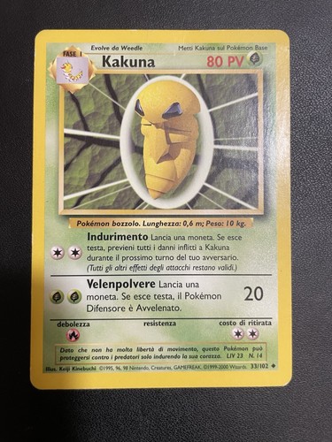 Pokemon kakuna set base 102 - kakuna,