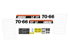 KIT ADESIVI TRATTORE FIAT 70-66 DT LP FRUTTETO COMPLETO DI SIMBOLI E AVVERTENZE