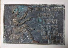 antica targa  in bronzo epoca