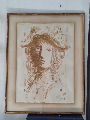 Litografia antica ritratto - litografia,