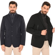 Giubbotto Uomo Invernale Elegante Giacca Tecnica Slim Fit Panciotto Rimovibile
