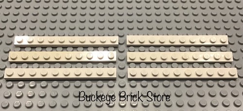 Lego piatto bianco 1x10 - bianco,