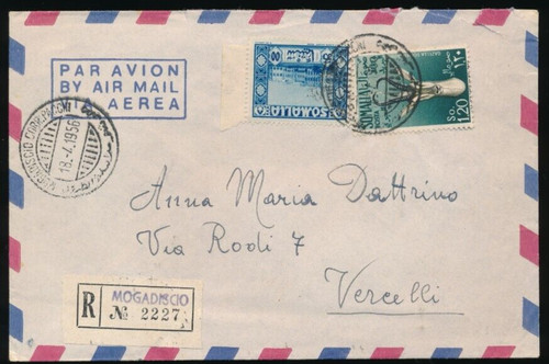 1959 somalia afis aerogramma - somalia,