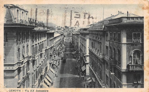 Cartolina genova via - cartolina,