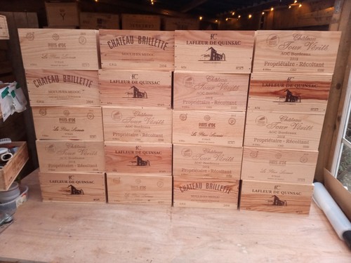 Cassetta porta vino - legno, ~