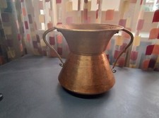 Vaso anfora in rame con manici