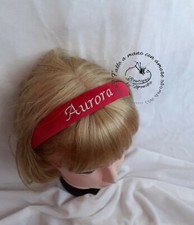 Cerchietto capelli in velluto  personalizzato con il nome della bimba  