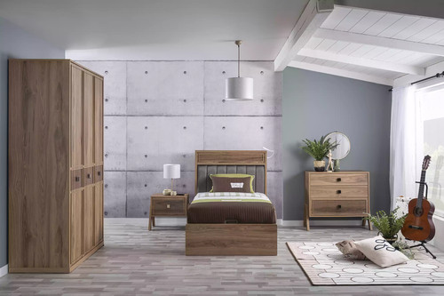 Letto legno con contenitore - letto,
