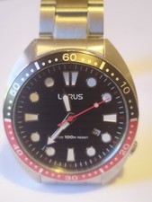 OROLOGIO DA POLSO VINTAGE LORUS PC32-X163 WATER RESISTENT 100 MT. QUADRANTE NERO